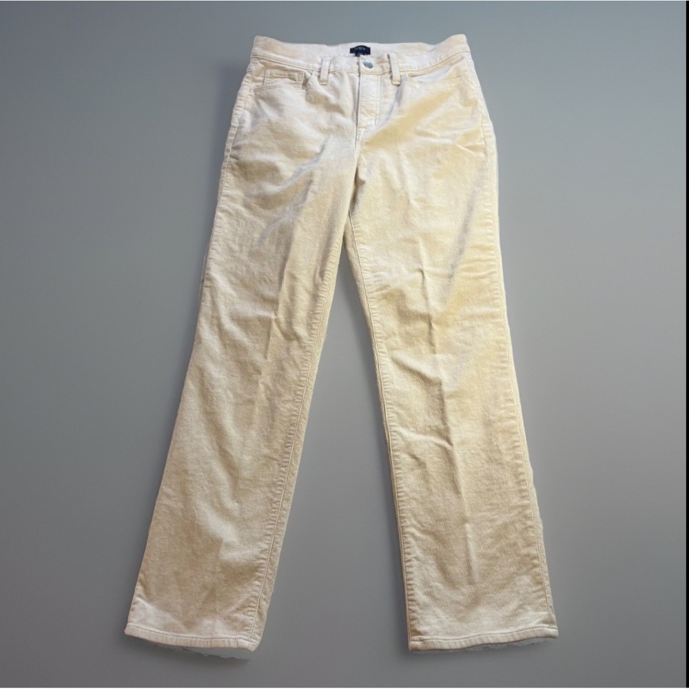 J. Crew Corduroy Pants Cream Straight Leg Women's‎ Size 29